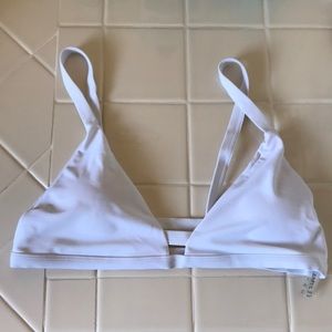 white triangle bikini top